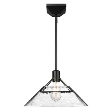 Kepler 1 Light Medium Pendant by Golden - 3308-M BLK-WTG