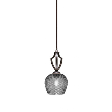 Zilo 1 Light Stem Hung Mini Pendant 9.5 Inch Tall and 9 Inch Wide by Toltec - 561-46-0