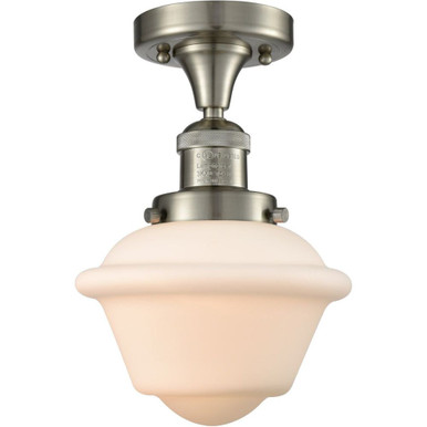 Oxford 1 Light Semi Flush Mount 11 Inch Tall X 7.5 Inch Wide by Innovations - 517-1CH-G53