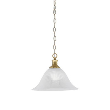 Chain 1 Light Medium Chain Hung Pendant 10.75 Inch Tall by Toltec - 96-BN-5731