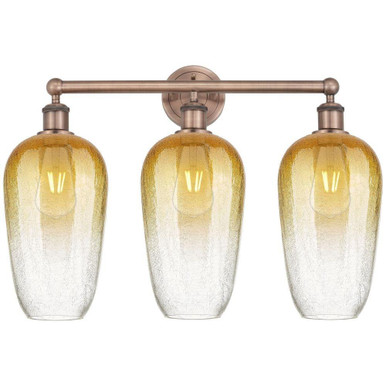 Brookhaven Flute 3 Light Bath Vanity 17.25 Inch X 25 Inch by Innovations - 616-3W-G484-7