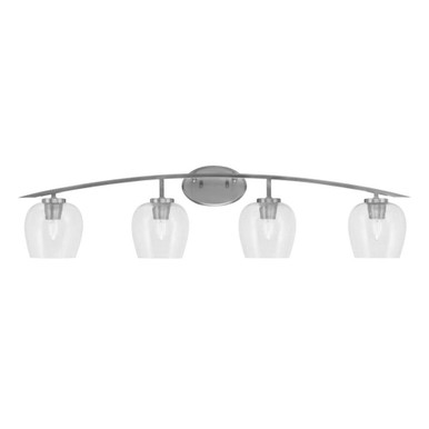 Kurve 4 Light Steel Vanity Light 40 Inch Length by Toltec - 3724-GP-48