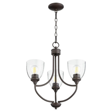 Enclave 3 Light Small Chandelier by Quorum - 6059-3