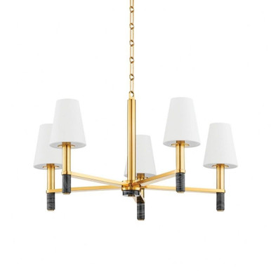 Montreal 5 Light Large Chandelier by Hudson Valley - 5630-AGB