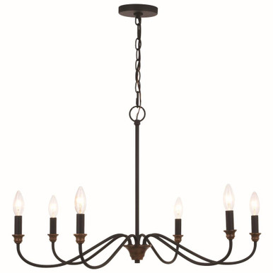 Annabelle 6 Light Large Chandelier by Vaxcel - H0265