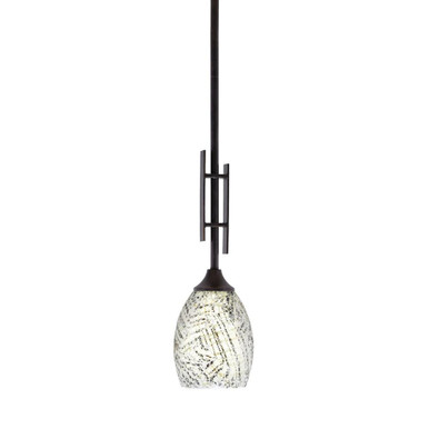 Uptowne 1 Light Steel Mini Stem Hung Pendant 19.25 Inch Tall by Toltec - 320-DG-5054