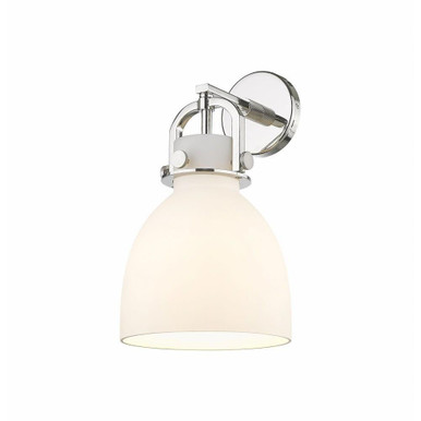Newton Bell 1 Light Dome Glass Wall Sconce by Innovations - 410-1W-G412-8