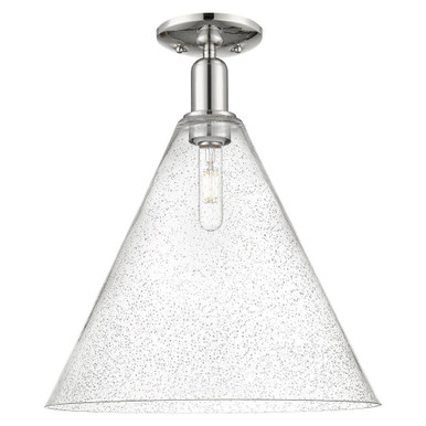 Berkshire Glass 1 Light Semi Flush Mount 18.5X 16 Inch Wide by Innovations - 716-1C-GBC16
