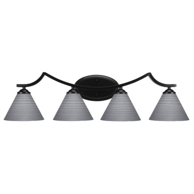 Zilo 4 Light Matrix Glass Vanity Light 32.75 Inch Length by Toltec - 554-3275-9-85