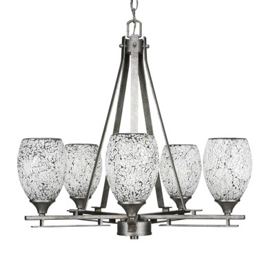 Uptowne 5 Up Light Medium Chandelier by Toltec - 325-AS-4165