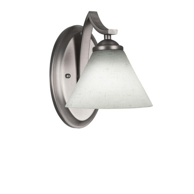 Zilo 1 Light Muslin Glass Wall Sconce 9.75 Inch Tall by Toltec - 551-7-975-925S