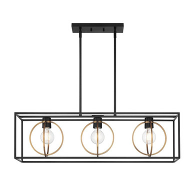 Kew Gardens 3 Light Oversized Island Pendant by Designers Fountain - D276M-IS-MB