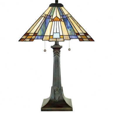 Inglenook 2 Light Table Lamp 25 Inches high by Quoizel  - TFT16191A1VA