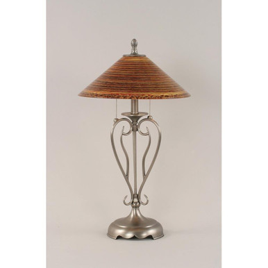 Olde Iron 2 Light Table Lamp 27 Inches Tall and 16 Inches Wide by Toltec - 42-1627