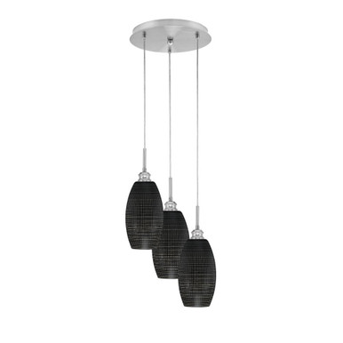 Array 3 Light Medium Pendant 16 Inch Tall by Toltec - 1818-BN-11.5-16