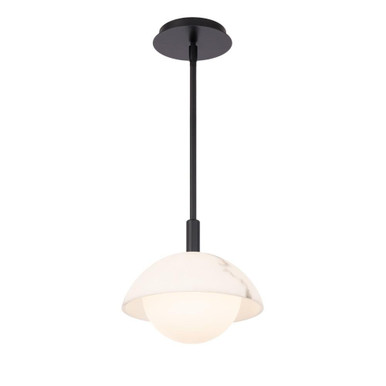 Moonstone 11.2W 10 LED Pendant 9 Inch Tall and 9.75 Inch Wide by dweLED - PD-43310-BK