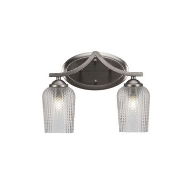 Zilo 2 Light Vanity Light 11.5 Inch Tall by Toltec - 552-1425-115