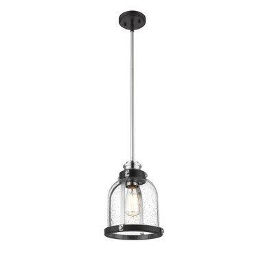 Burren 1 Light Small Pendant by Z-Lite 337MP-MB+CH - 337MP-MB+CH