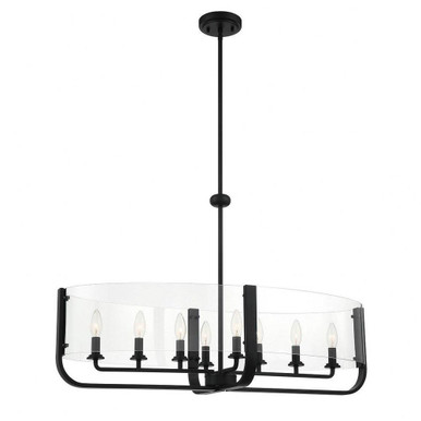 Campisi 8 Light Small Oval Chandelier by Eurofase - 38157