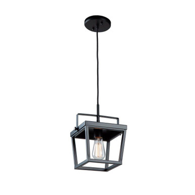 Carriage 1 Light Pendant 11 Inch Tall and 7.7 Inch Wide by Artcraft - AC11700BK