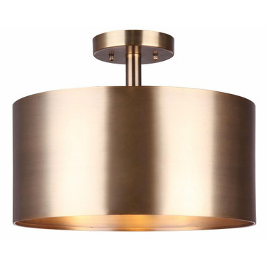 Lola 3 Light 15 Inch Wide Semi Flush Mount by Canarm Inc - ISF669B03GD
