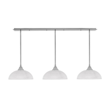 3 Light Stem Hung Linear Pendalier 7.75 x 52.5 Inch by Toltec 48-BN-540 - 48-BN-540