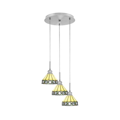 Array 3 Light Medium Pendant 12.50 Inch Wide by Toltec - 1818-BN-9405