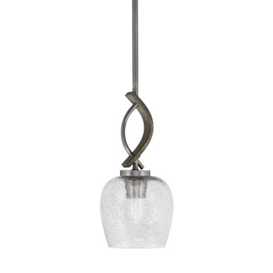 Monterey 1 Light Glass Small Pendant 12.75 Inch Tall by Toltec - 2901-MBDW-4810