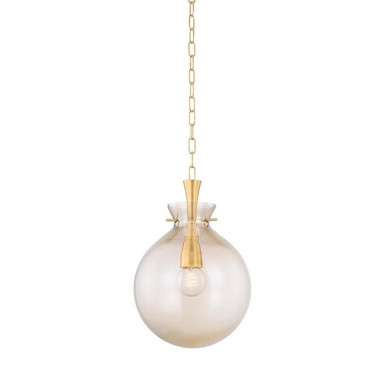 Benita 1 Light Pendant 17 Inch Tall and 12 Inch Wide by Mitzi - H1052701S-AGB