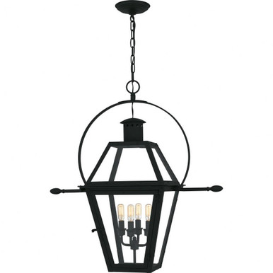 Rue De Royal 4 Light Outdoor Hanging Lantern 29.5 Inch Tall by Quoizel - RO1914EK
