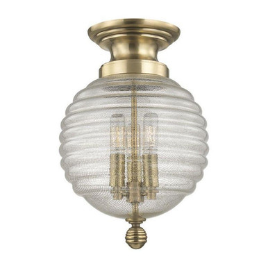 Dixon Wood Close 3 Light 10 Inch Wide Flush Mount by Bailey Street Home - 116-BEL-2120788