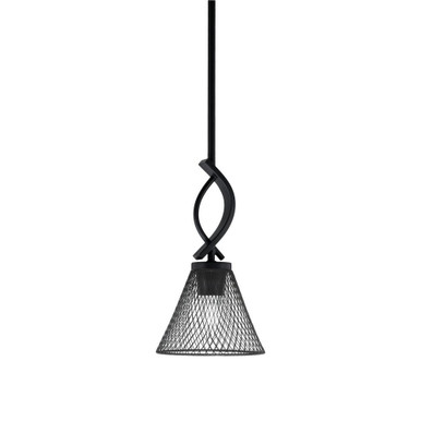 Cavella 1 Light Small Pendant 12.5 Inch Tall by Toltec - 3901-MB-805