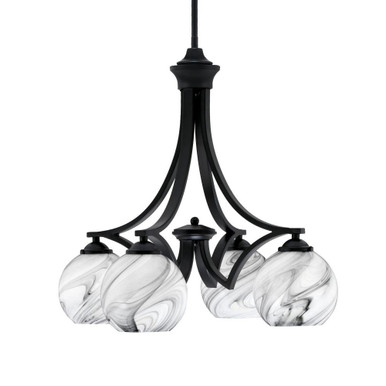Zilo 4 Light Medium Chandelier by Toltec 568-DG-4100 - 568-DG-4100