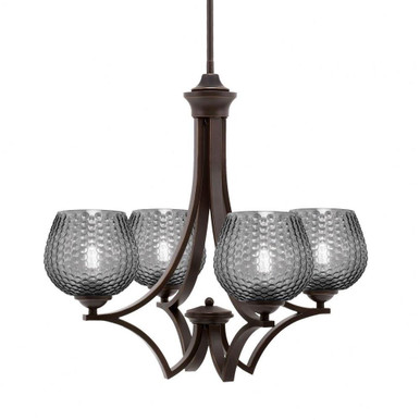 Zilo 4 Light Up Chandelier 19.75 Inch Tall and 21.5 Inch Wide by Toltec - 564-46-0