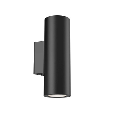 Aden 30W 2 LED Round Outdoor Wall Sconce 11.75 X 4.63 Inch Wide by DALS - LWA12-CC-BK