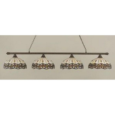 Oxford 4 Light Small Chandelier by Toltec 374-161257575 - 374-161257575
