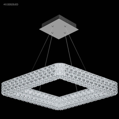 Acrylic LED Light Small Square Chandelier by James Moder - 41132S22LED