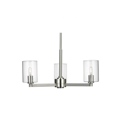 Fullton 3 Light Chandelier 10.38 X 21.63 Inch Wide by Visual Comfort Studio - 3164203C