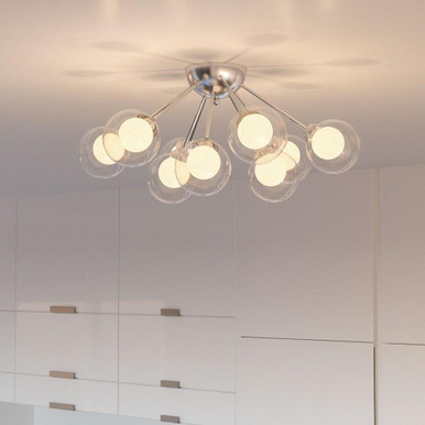 Rosemary Maltings 9 Light 23 Inch Semi Flush Mount by Bailey Street Home - 71-BEL-2749127