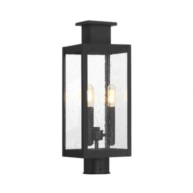 Ascott 3 Light Outdoor Post Lantern 18.75 x 6.5 In by Savoy House - 5-828-BK