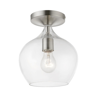 Aldrich 1 Light 8 Inch Wide Semi Flush Mount by Livex - 49087