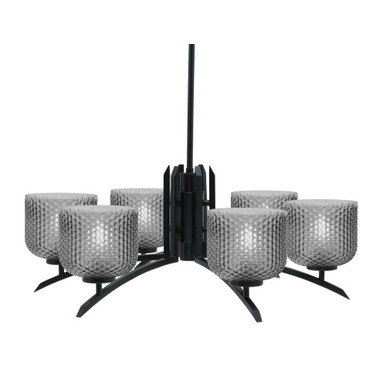 Kurve 6 Light Large Chandelier by Toltec 3706-MB-461 - 3706-MB-461