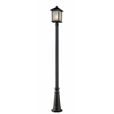 Holbrook 1 Light Outdoor Post Mount Lantern 10 x 112.25 Inches by Z-Lite - 507PHB-519P-BK