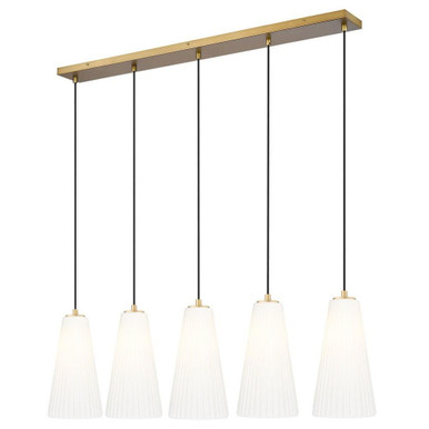 Farrell 5 Light Linear Chandelier 13.75 x 7.25 Inches Wide by Z-Lite - 3043P7-5L