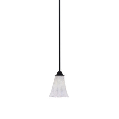 Paramount 1 Light Steel Stem Hung Mini Pendant 10.5 Inch Tall by Toltec - 3401-MB-680