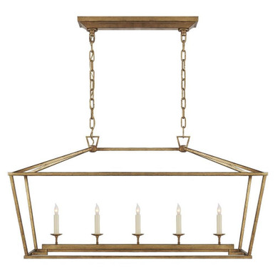 Darlana 5 Light Oversized Linear Chandelier by Visual Comfort Signature - CHC2156