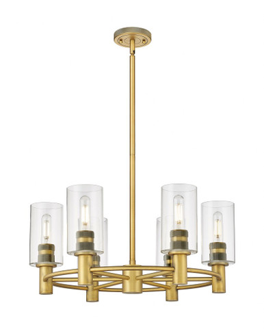 Crown Point 6Light Stem Chandelier 10.38 Inch X 24 Inch Wide by Innovations - 434-6CR-G434-7