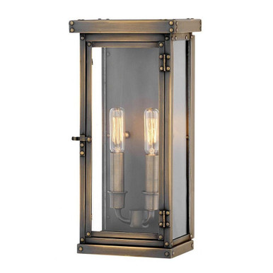 Hamilton 2 Light Candle Style Wall Lantern 14.25 Inch Tall by Hinkley - 2004DS