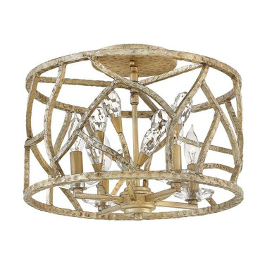 Eve 4 Light 16 Inch Wide Semi Flush Mount by Fredrick Ramond - FR46801CPG