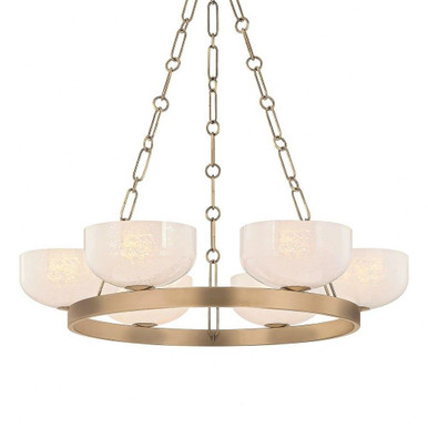 Caelum 6 Light Chandelier 6 Inch Tall and 32.25 Inch Wide by Troy - F1332-PBR